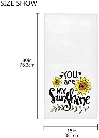 Exnundod Sunflower Hand Towel Beach Bath Towel