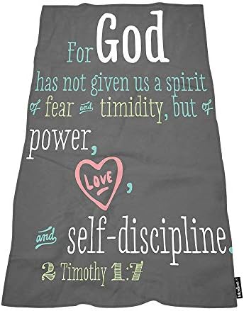 Moslion Soft Bath Towel with Bible Verse Blackboard Pattern