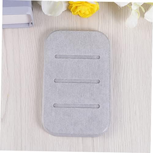 PRETYZOOM Non-Slip Diatomite Soap Dish Grey