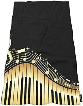 Moslion Musical Notes Bath Towels - Large 64x32 Inches