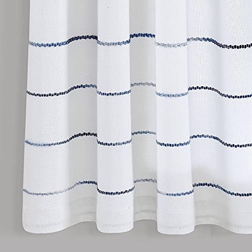 Lush Decor Ombre Stripe Window Curtain Panel Set - Navy
