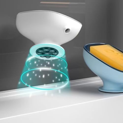 FABEILAI Suction Soap Holder Self Draining No Drilling Gray
