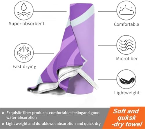Cute Purple Heart Fluffy Oversized Beach Towel 32x64 Inch