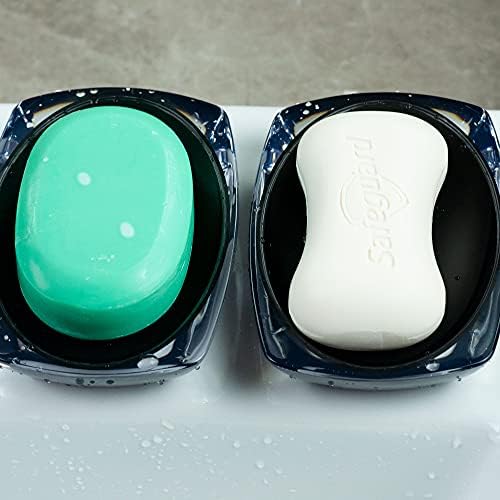 YOSXICC 2PCS Soap Dish Transparent Color