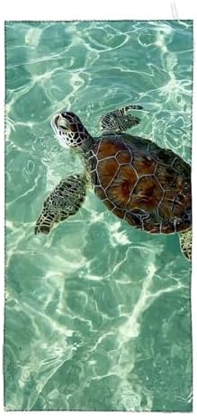 Sea Turtle Fluffy Oversized Beach Towel 32x64 Inch