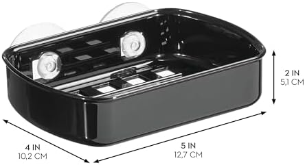 InterDesign Suction Cup Soap Dish - Black
