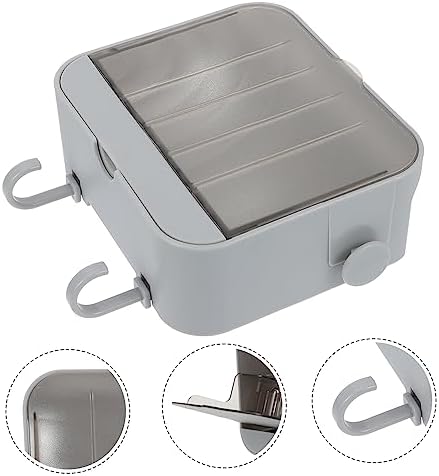 MAGICLULU 2 Hook Wall Mount Soap Dish for Bathroom and Kitchen