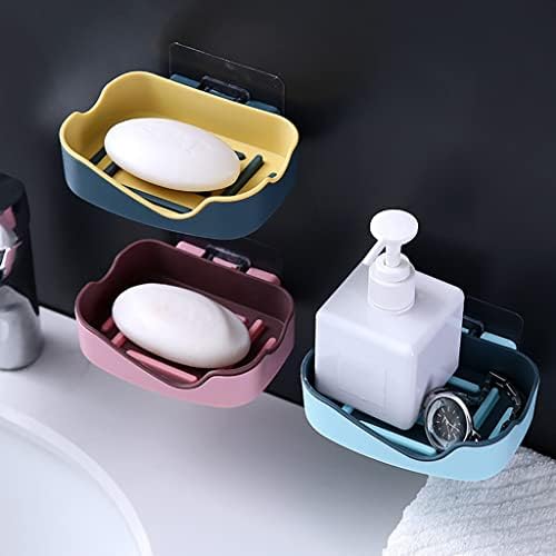 Wall-Mounted Plastic Soap Holder with Drainage