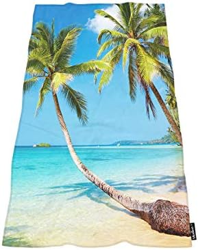 Moslion Comfy Bath Towel with Palm Tree Design