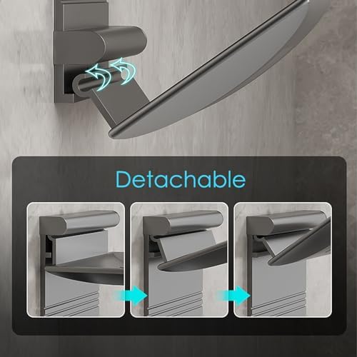 LUEXBOX Detachable Soap Dish 4 Slot Wall Mount Stainless Steel