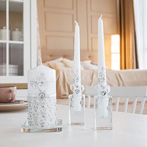 VABA Unity Candles 3 Pcs Wedding Ceremony Set