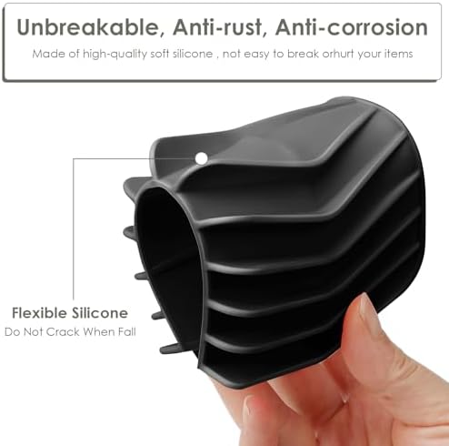SAISN Silicone Soap Dish for Shower Black