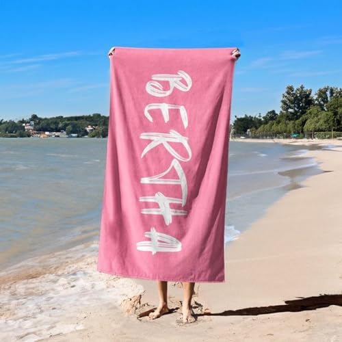 ZYMECH Personalized Beach Towel with Custom Text