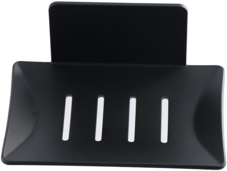 Pokinge Wall Mounted Soap Dish Black Aluminum Alloy Holder