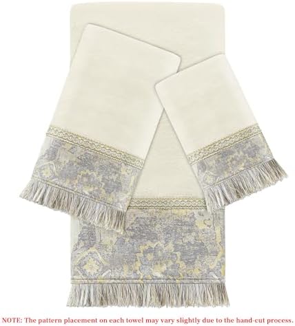 Loom and Mill Luxury Velour Cotton Towel Set 3-Piece