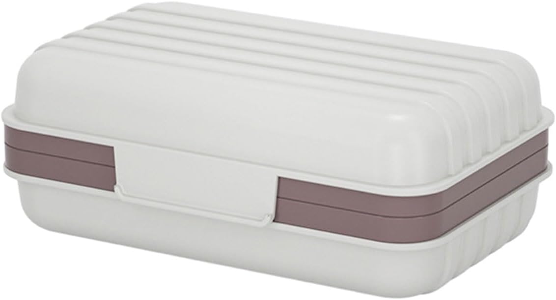 REElua Bathroom Soap Dish with Leak-Proof Lid