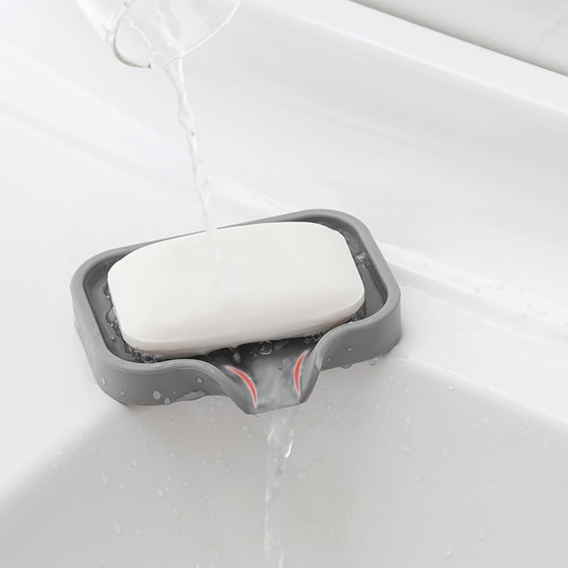 HiQiMi 2 Pack Soap Dish and Sponge Holder Set