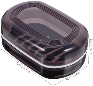 Alipis Portable Soap Holder with Lid Dual Drainage Travel Storage Box