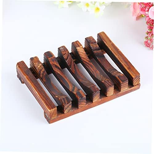 PRETYZOOM Bamboo Soap Stand for Shower Bathroom Kitchen