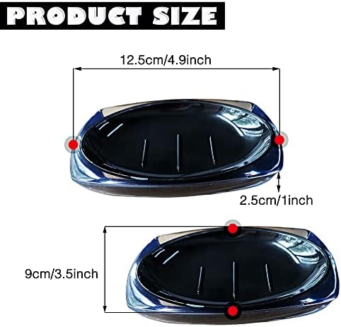 YOSXICC 2PCS Soap Dish Transparent Color