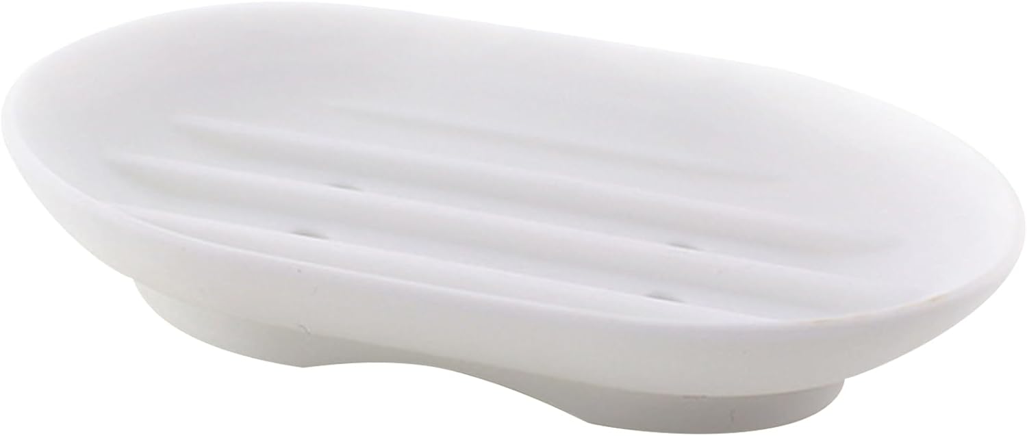 Flexible Silicone Soap Tray 2 Pack for Shower Bath Kitchen