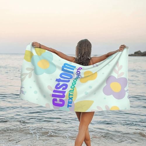 WOTYAPA Custom Beach Towels with Packaging Bag