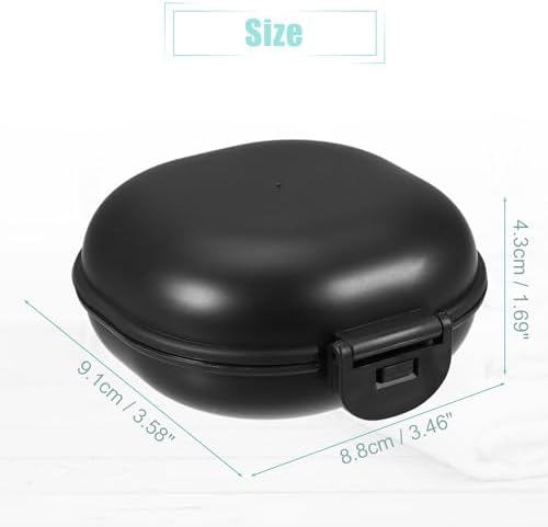 VOCOSTE Travel Soap Dish with Lock and Cover Black