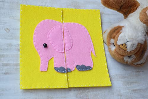 Felt Puzzle Set of 3 African Animals for Kids