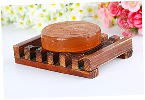 SOPOTUTU Carbonized Wooden Soap Dish Stylish Holder