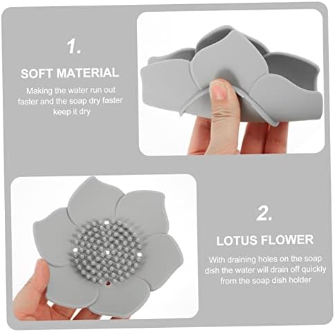 Healifty Flower Shaped Soap Holder 2Pcs