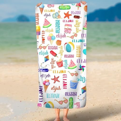 Custom Ice Cream Beach Towel for Kids