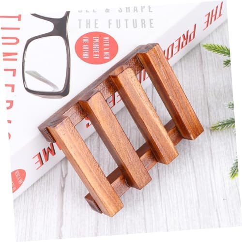Luxshiny Wooden Soap Holder Retro Style Cleaning Storage Box