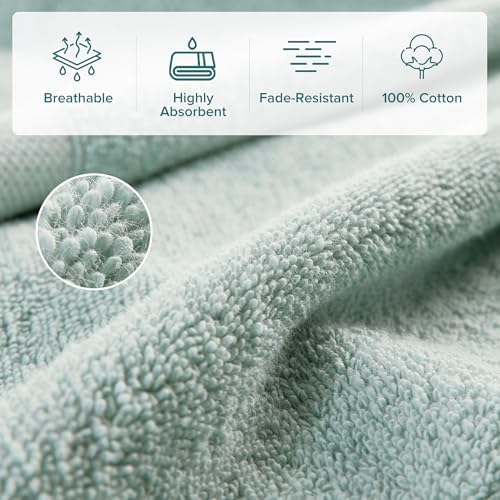 Comfort Spaces Turkish Bath Towel Set 35x70 Seafoam Green 1