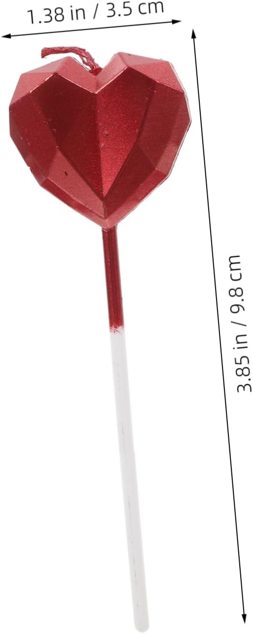 HOLIDYOYO 8pcs Heart Shaped Birthday Candles