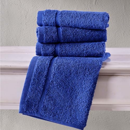 Hawmam Linen Royal Blue Washcloths 13x13 Inch 12 Pack