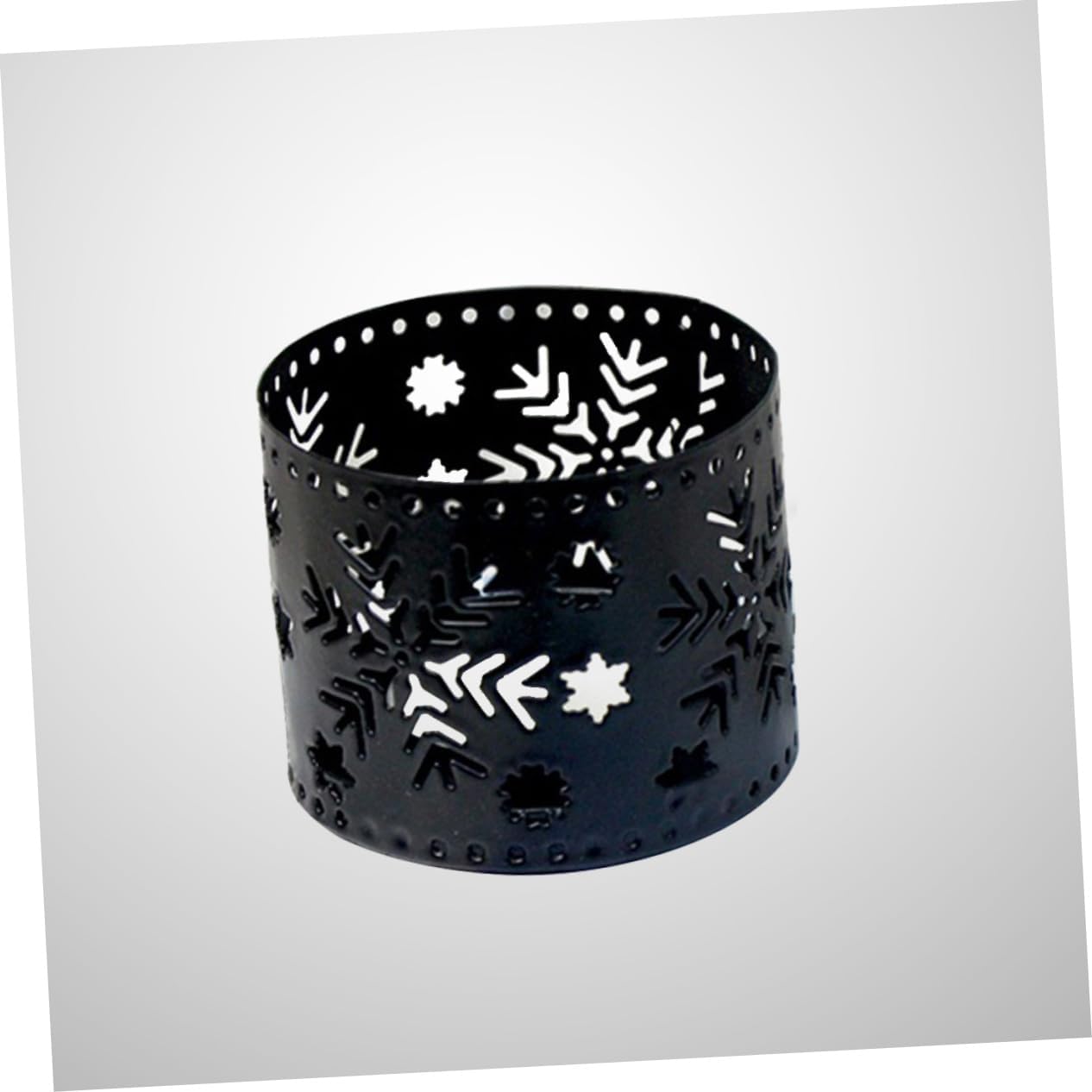Retro Style Iron Hollow Christmas Candle Holder Snowflake Decor