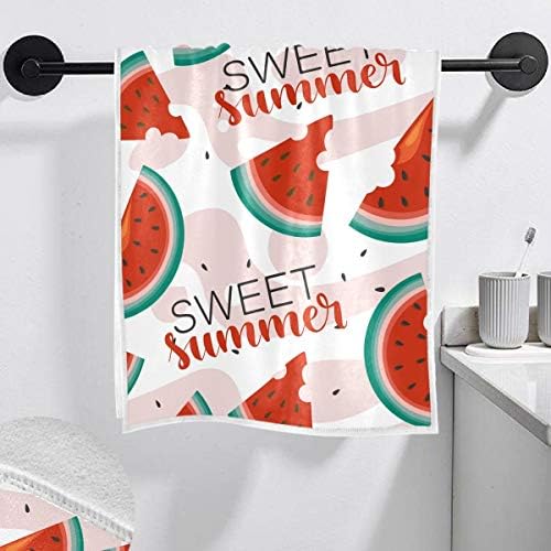 Exnundod Red Watermelon Pattern Bath Towel