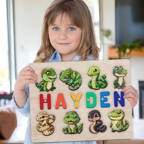 Personalized Wooden Name Puzzle Montessori Toy 1