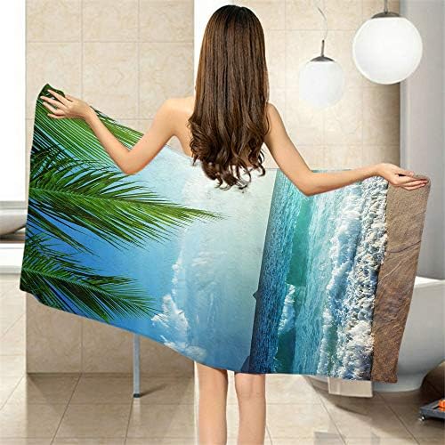 Moslion Comfy Bath Towels 64x32 Inches Ocean Tropical