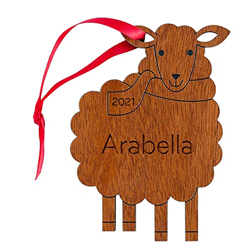 Graphic Spaces Personalized Babys First Christmas 2024 Wood Ornament 1