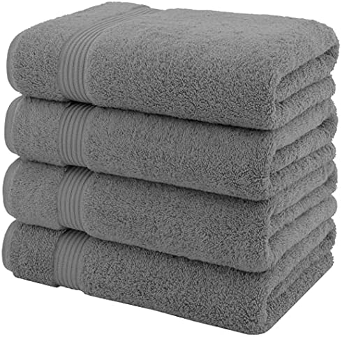 American Veteran 4 Pack Turkish Bath Towels Dark Gray 1