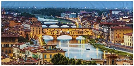 Large Microfiber Beach Towel with Italy Florence II Design