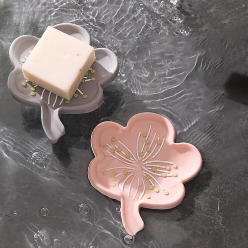 Soft Silicone Flower Soap Holder for Bathroom