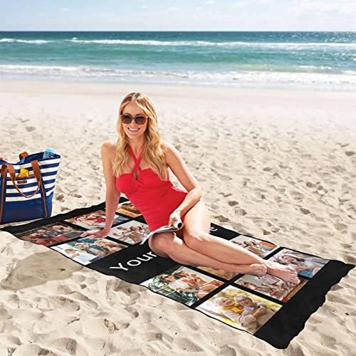 Custom Beach Towel with Family Photo Collage