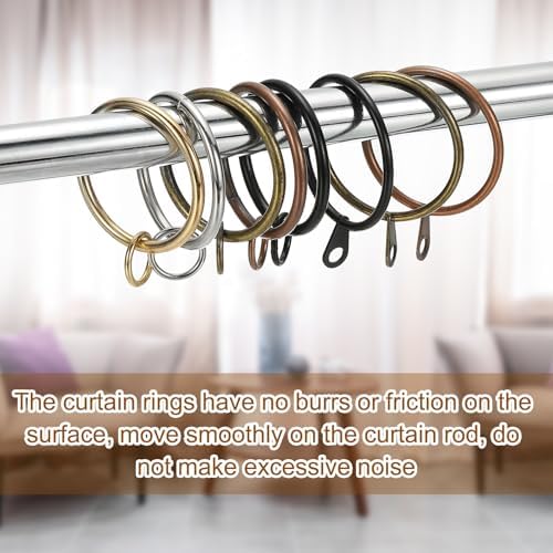 PATIKIL 28 Pcs Bronze Metal Curtain Rings with Eyelets