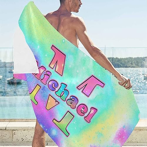 Artsadd Personalized Beach Towel with Initials