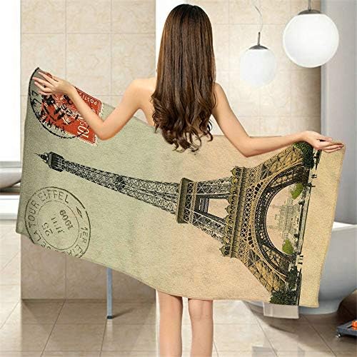 Moslion Retro Paris Eiffel Towel Set for Home Beach Camping