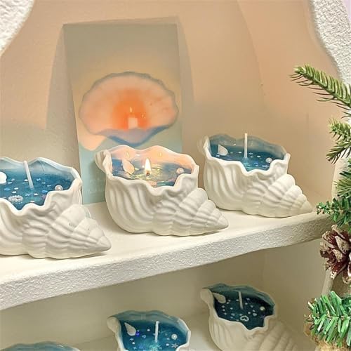 Niaviben Aquamarine Starry Pearl Jelly Candle