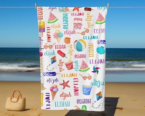 Personalized Ice Cream Beach Towel for Kids