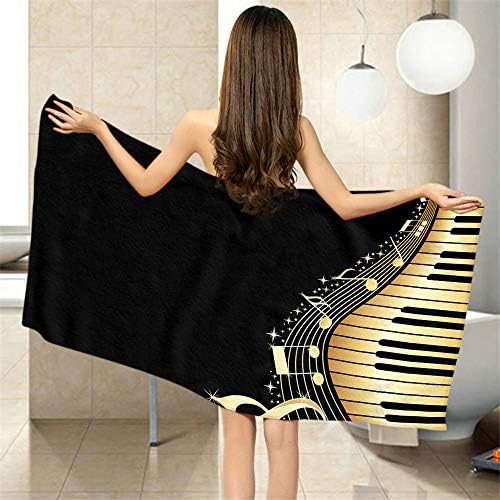 Moslion Musical Notes Bath Towels - Large 64x32 Inches